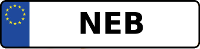 Kennzeichen mit NEB