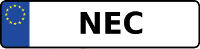 Kennzeichen mit NEC