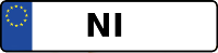 Kennzeichen mit NI