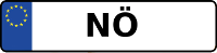 Kennzeichen mit NÖ