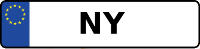 Kennzeichen mit NY