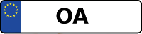 Kennzeichen mit OA