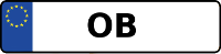 Kennzeichen mit OB