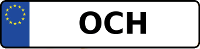 Kennzeichen mit OCH