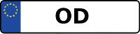 Kennzeichen mit OD