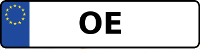 Kennzeichen mit OE