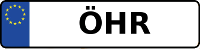 Kennzeichen mit ÖHR