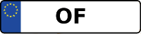 Kennzeichen mit OF