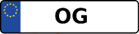 Kennzeichen mit OG