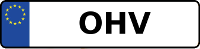 Kennzeichen mit OHV