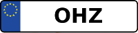Kennzeichen mit OHZ