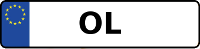 Kennzeichen mit OL