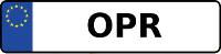 Kennzeichen mit OPR