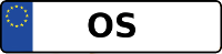 Kennzeichen mit OS