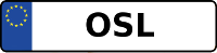 Kennzeichen mit OSL
