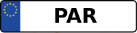 Kennzeichen mit PAR