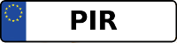 Kennzeichen mit PIR