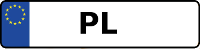 Kennzeichen mit PL