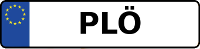 Kennzeichen mit PLÖ