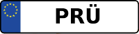 Kennzeichen mit PRÜ