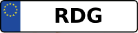 Kennzeichen mit RDG