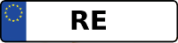 Kennzeichen mit RE