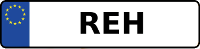 Kennzeichen mit REH