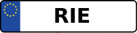 Kennzeichen mit RIE