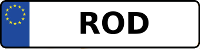 Kennzeichen mit ROD