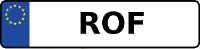 Kennzeichen mit ROF