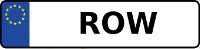 Nummernschild Row Nummernschild Row