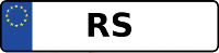 Kennzeichen mit RS
