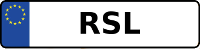 Kennzeichen mit RSL