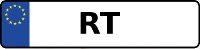 Kennzeichen mit RT