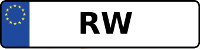 Kennzeichen mit RW