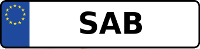 Kennzeichen mit SAB