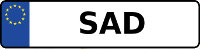 Kennzeichen mit SAD