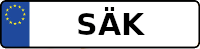 Kennzeichen mit SÄK