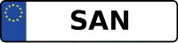 Kennzeichen mit SAN