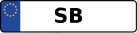 Kennzeichen mit SB