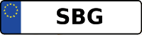 Kennzeichen mit SBG