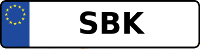 Kennzeichen mit SBK