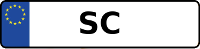 Kennzeichen mit SC
