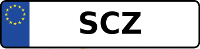 Kennzeichen mit SCZ