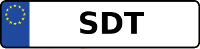 Kennzeichen mit SDT