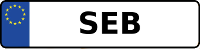 Kennzeichen mit SEB
