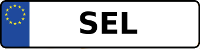 Kennzeichen mit SEL
