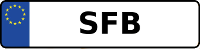 Kennzeichen mit SFB