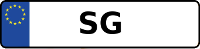 Kennzeichen mit SG