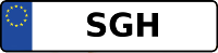 Kennzeichen mit SGH